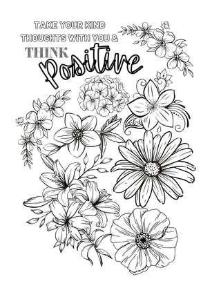 Positive Affirmations Adult Colouring Book - Lesley Mitchell
