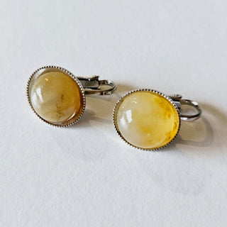 Agate Hand Made Earrings Ear Ring Rings Clip on Jewellery Jewelry Collectable J1