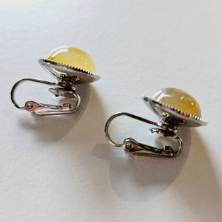 Agate Hand Made Earrings Ear Ring Rings Clip on Jewellery Jewelry Collectable J1