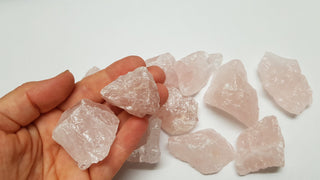 Rose Quartz crystal Rough Natural genuine Gemstone Piece+