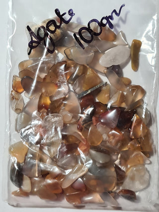 AGATE Tumbled Orange Yellow Polished Genuine Gems Gemstone Real Australian 100gm
