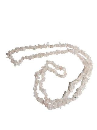 Necklace Rose Quartz Tumbled Beads, Genuine