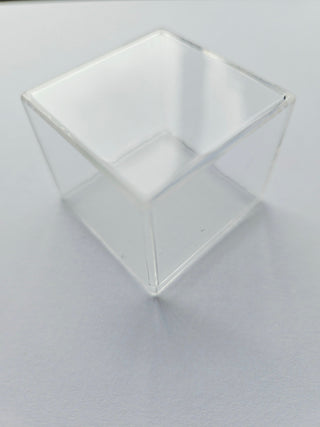 Crystal Mineral Display Box Clear Lid Black Geometric Stage Australian Made