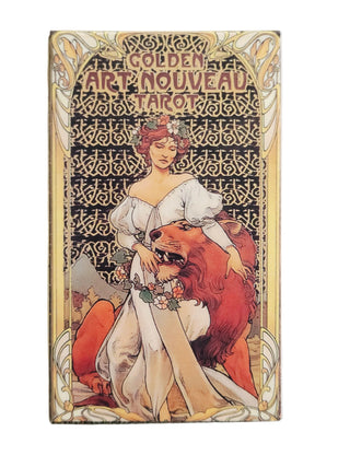 Golden Art Nouveau Tarot Deck 78 Cards Gold Foil Lo Scarabeo Llewellyn