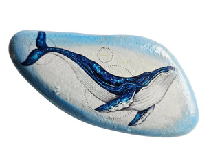 Whale Song Hand Painted Artisan Created Rock Individually Blessed with Card Story