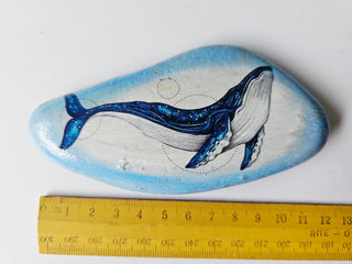 Whale Song Hand Painted Artisan Created Rock Individually Blessed with Card Story