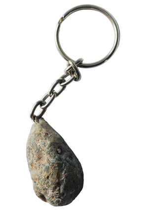 Agate Polished Geode Cave Keychain Genuine natural colour Silver