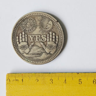YES NO Fortune Telling Prediction Coin Lucky VINTAGE Blessed by Master Genuine