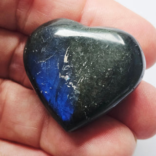 Labradorite Heart Polished Gemstone Beautiful iredescence