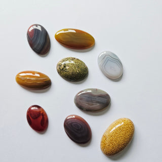 Bulk Cabachon Gem Cutting Supplies Agate Fossil Unakite Cabochon Polished  x9 Australia