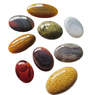 Bulk Cabachon Gem Cutting Supplies Agate Fossil Unakite Cabochon Polished  x9 Australia