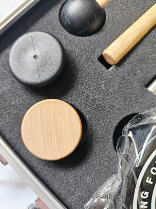 SOLFEGGIO TUNING FORK SET Coloured Sound Healing Therapy Kit 10 Forks Mallets Activator & Case