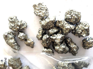 Tiny Pyrite Cluster Specimens 10 or 20 Pieces Fools Gold Crystal Mineral Nuggets