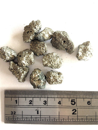 Tiny Pyrite Cluster Specimens 10 or 20 Pieces Fools Gold Crystal Mineral Nuggets