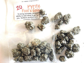 Tiny Pyrite Cluster Specimens 10 or 20 Pieces Fools Gold Crystal Mineral Nuggets