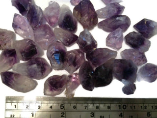 Natural Amethyst Crystal Points 10 Pieces Rare Purple Unpolished 6-25mm
