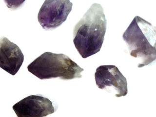 Natural Amethyst Crystal Points 10 Pieces Rare Purple Unpolished 6-25mm