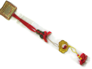 Feng Shui 3 Chinese Coins Red Ribbon Wealth Prosperity Good Luck Cure