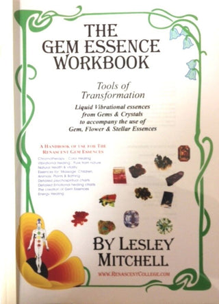 Gem Essence Workbook A4 Paperback Lesley Mitchell Renascent Crystal Healing Book
