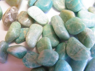 AMAZONITE Tumbled gem stones x 6 pieces, Rare, Beautiful Blue, Brings Peace
