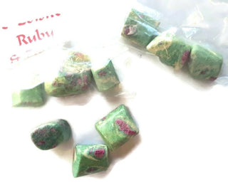 Ruby & Zoisite Tumbled Gemstones – Set of 3 Genuine • Natural • Rare Crystals