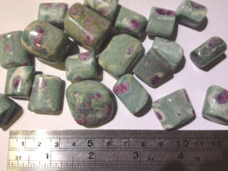 Ruby & Zoisite Tumbled Gemstones – Set of 3 Genuine • Natural • Rare Crystals