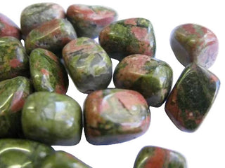 UNAKITE 4 X Tumbled gem stones rare Green/Pinks Unusual, Collectors Pieces