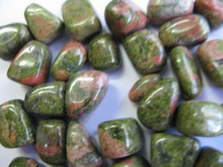 UNAKITE 4 X Tumbled gem stones rare Green/Pinks Unusual, Collectors Pieces
