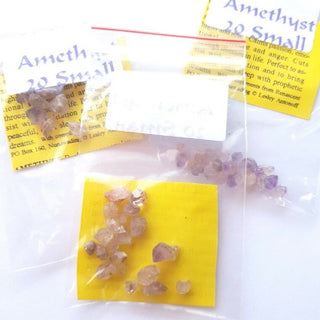 Natural Amethyst Crystal Gemstones 20 Pieces Rare Purple Rough Unpolished 5-10mm