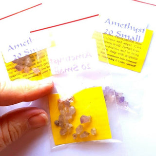 Natural Amethyst Crystal Gemstones 20 Pieces Rare Purple Rough Unpolished 5-10mm