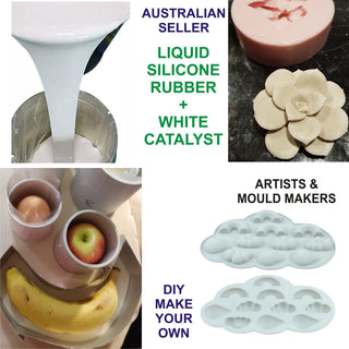 1kg WHITE LIQUID SILICONE rubber for mould making Easy DIY make your own 50% Off Quick Set