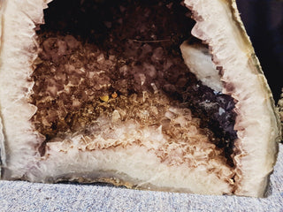 Huge Amethyst Cave 24.6kg Calcite Plate Inclusion Geode Cathedral Specimen