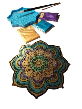 Resin Cement Stone Plaster Mandala Kit - Just add Base Material, Inc Hydrostone