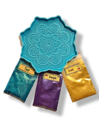 Resin Cement Stone Plaster Mandala Kit - Just add Base Material, Inc Hydrostone