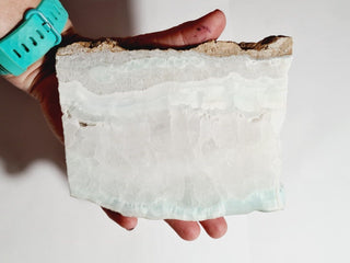 Natural Blue Aragonite Plate HUGE Ready to Polish, Aust Seller 740gms G1