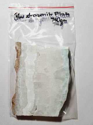 Natural Blue Aragonite Plate HUGE Ready to Polish, Aust Seller 740gms G1