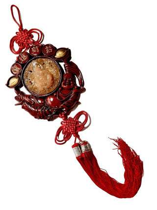 Huge Mela Maitreya Happy Laughing Buddha Wall Hanging Abundance Luck Blessing M2