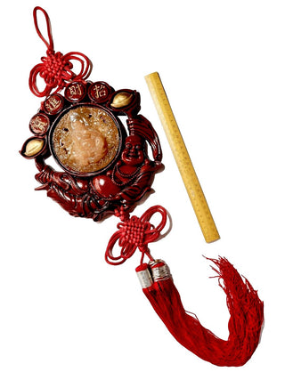 Huge Mela Maitreya Happy Laughing Buddha Wall Hanging Abundance Luck Blessing M2
