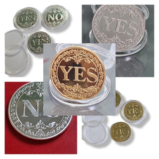 YES NO Fortune Telling Prediction Coin Lucky Gift Boxed Blessed by Master