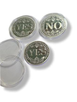 YES NO Fortune Telling Prediction Coin Lucky Gift Boxed Blessed by Master