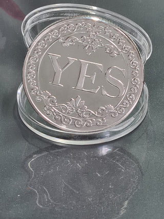 YES NO Fortune Telling Prediction Coin Lucky Gift Boxed Blessed by Master
