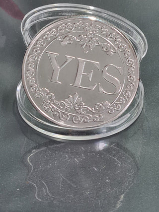 YES NO Fortune Telling Prediction Coin Lucky Gift Boxed Blessed by Master