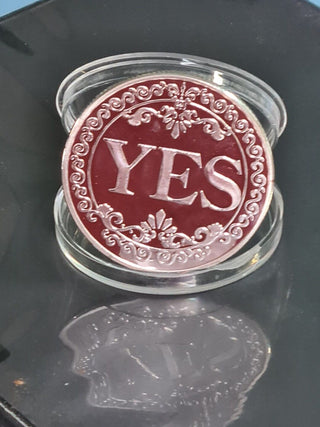 YES NO Fortune Telling Prediction Coin Lucky Gift Boxed Blessed by Master