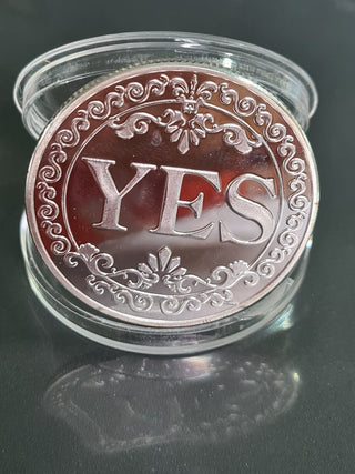 YES NO Fortune Telling Prediction Coin Lucky Gift Boxed Blessed by Master
