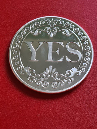YES NO Fortune Telling Prediction Coin Lucky Gift Boxed Blessed by Master