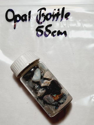 Bottle of Opal Pieces, Lovely colour flashes Entire Lot Coober Pedy Australia G4