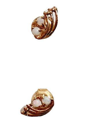Solid Opal Flourish Gold Earrings Australian Genuine Gems  RRP$160