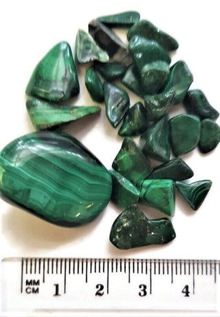 Partly Tumbled MALACHITE 100gms Natural Green Colour Bands Genuine Gems Gemstone
