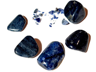 5 x Tumbled Polished DUMORTIERITE & Chips Genuine Gems Gemstone Natural