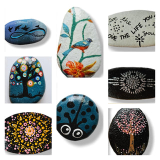 Hand Painted Artisan Created Rocks Individually Blessed with Card Story